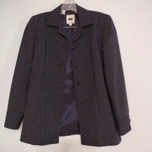 DKNY | Sz: 2P | Navy Blue Pinstripe Button Front Blazer